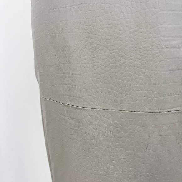 NWT By MALENE BIRGER Gray Embossed Leather Pencil Skirt - Picture 7 of 14